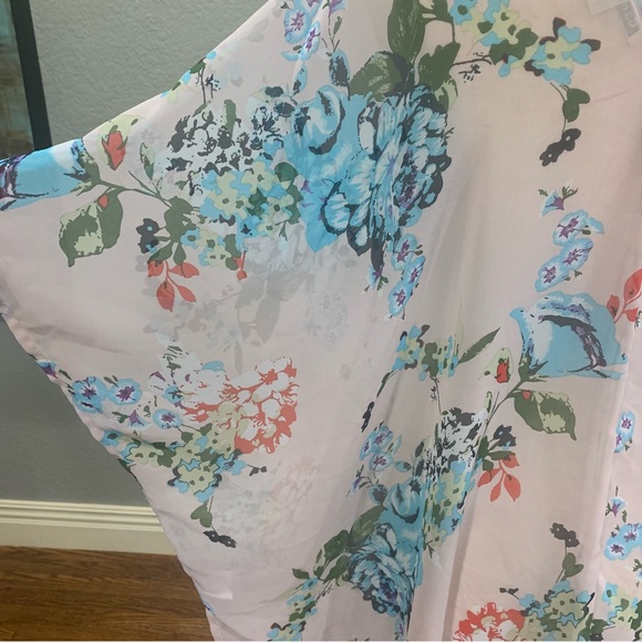 DANIEL RAINN Floral Open Front Kimono Size M/L - Picture 3 of 7